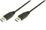 LogiLink USB-Kabel USB 3.2 Gen1 USB-A Stecker, USB-A Stecker 3.00 m Schwarz CU0040