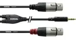 Cordial Audio Adapterkabel [1x Klinkenstecker 3.5mm - 2x XLR-Buchse] 1.80m Schwarz