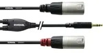 Cordial Audio Adapterkabel [1x Klinkenstecker 3.5mm - 2x XLR-Stecker] 1.80m Schwarz