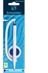 Schneider Kugelschreiber Klick-Fix-Pen blau, mit Teleschnur an Klemmbacken