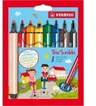 Gefederter Dreikant-Filzstift - STABILO Trio Scribbi - 8er Pack - mit 8 verschiedenen
