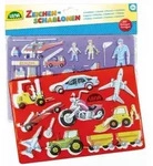 Zeichenschablone Fahrzeuge + Menschen, Beutel