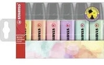 STABILO Textmarker - BOSS ORIGINAL Pastel - 6er Pack: Gelb, Pfirsich, Rouge, Lila,