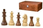 Schachfiguren Sigismund, K&ouml;nigsh&ouml;he 78 mm, gewichtet, in Holzbox