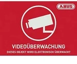 ABUS AU1421 Warnaufkleber Video&uuml;berwachung Sprachen Deutsch (B x H) 74mm x 52.5mm