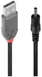 LINDY USB-Kabel USB 2.0 USB-A Stecker, DC Stecker 3,5mm 1.50m Schwarz 70266