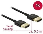 Delock HDMI Anschlusskabel HDMI-A Stecker, HDMI-A Stecker 0.50 m Schwarz 84786 4K