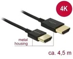 Delock HDMI Anschlusskabel HDMI-A Stecker, HDMI-A Stecker 4.50 m Schwarz 84775 4K