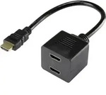 Renkforce RF-4212177 HDMI Y-Adapter [1x HDMI-Stecker - 2x HDMI-Buchse] Schwarz