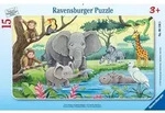 Rahmenpuzzle Ravensburger Tiere Afrikas 15 Teile