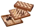 Schach Backgammon Dame Set, Feld 50 mm