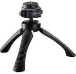 Mantona Gaia Tischstativ 1/4 Zoll Arbeitsh&ouml;he=13cm Schwarz Wasserwaage, inkl.