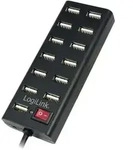 LogiLink UA0126 USB-Hub 13 Port USB-A USB 2.0 480 MBit/s Schwarz UA0126