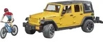 bruder 02543 JeepWrangler RubiconUnlimited, Mountainbike und Radfahrer