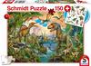 Schmidt 56332 - Wilde Dinos, Puzzle inkl. Tattoos, 150 Teile