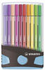 Premium-Filzstift - STABILO Pen 68 ColorParade - 20er Tischset in anthrazit/hellblau