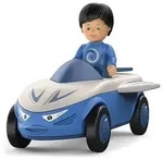 SIKU 0107 - Toddys, Mike Moby, Spielzeugauto mit Spielfigur, blau/grau