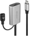 LINDY USB-Kabel USB 3.2 Gen1 USB-C&reg; Stecker, USB-C&reg; Buchse 5.00m Schwarz 43271
