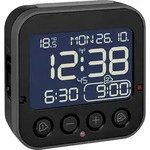 TFA Dostmann 60.2552.01 Funk Wecker Schwarz Alarmzeiten 2 Gro&szlig;es Display