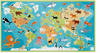 Carletto 276181117 - Scratch Puzzle, Weltkarte mit Tieren, 100 Teile