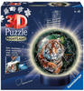 Ravensburger 11248 - Raubkatzen, Nachtlicht LED, Night Light, 3D-Puzzleball, 72 Teile