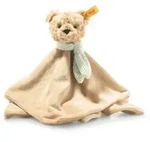 Steiff 242281 - Jimmy Teddyb&auml;r Schmusetuch, beige, Pl&uuml;sch/Baumwolle, 26 cm