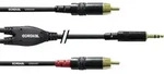 Cordial Audio Adapterkabel [1x Klinkenstecker 3.5mm - 2x Cinch-Stecker] 0.90m Schwarz