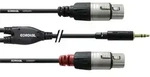 Cordial Audio Adapterkabel [1x Klinkenstecker 3.5mm - 2x XLR-Buchse] 3.00m Schwarz