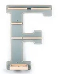 Wandregal "Buchstabe F" f&uuml;r Toniebox