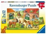 Puzzle Ravensburger Ferien auf dem Pferdehof 2 X 12 Teile