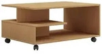 Holz Sofatisch Couchtisch Rollen rollbar Stango L