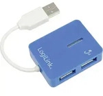 LogiLink UA0136 USB-Hub 4 Port USB-A USB 2.0 480 MBit/s Blau UA0136