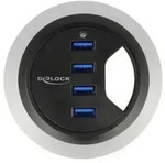 Delock 62868 USB-Hub 4 Port USB-A USB 3.1 Gen1 5 GBit/s Schwarz 62868
