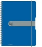 Herlitz Spiralblock A4 to go 80 Blatt kariert blau