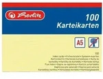 Herlitz Karteikarte A5 liniert gelb 100er Set