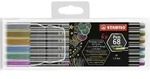 STABILO Premium Metallic-Filzstift - Pen 68 metallic - 6er Pack - mit 6 verschiedenen
