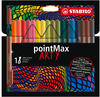 Filzschreiber - STABILO pointMax - ARTY - 18er Pack - mit 18 verschiedenen...