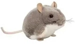 Teddy Hermann 92657 - Maus, grau, 9 cm