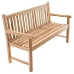3er Sitzbank Gartenbank Landhausstil Teak Holz