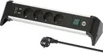 Brennenstuhl 1391040410 Steckdosenleiste mit Schalter Silber, Schwarz Schutzkontakt