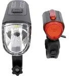 FISCHER FAHRRAD Fahrradbeleuchtung Set TWIN-60/30/15 LED Schwarz