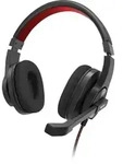 Hama PC-Office-Headset "HS-USB400 V2", Stereo, Schwarz On Ear Headset Schwarz, Rot