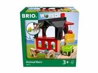 BRIO 36012 - World, Tierscheune mit Heuwaggon, Zubehör zum Zugset