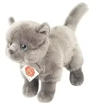 Teddy Hermann 91836 - Katze Kart&auml;user stehend, 20 cm, Pl&uuml;schtier