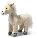 Steiff 074318 - Gola Pferd, stehend, beige/wei&szlig;, Pl&uuml;sch, 27 cm
