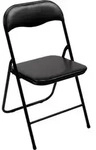 Perel folding chair padded Camping Stuhl Schwarz FP168B