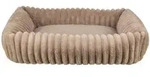 Trixie Hundebett Lonni in Breitcord-Optik hellbraun 100 x 70 cm