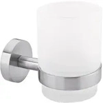 tesa MOON Zahnputzbecher mit Wandhalterung, Accessoires, 40312-00000-00, silber matt