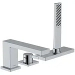 hansgrohe Tecturis E 3-Loch Einhebel-Wannenrandarmatur mit Schlauchbox (sBox),