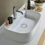 Duravit Zencha Aufsatzbecken 55 x 39 cm, mit Hahnlochbank 2374550071, Badkeramik,